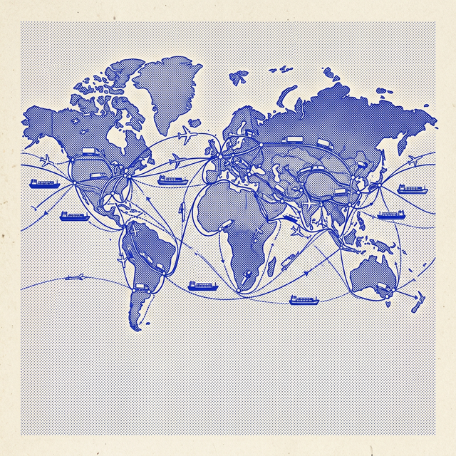 Global supply chain network visualization
